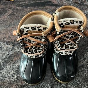 Cheetah Sperry Boots - Size 6 toddler - NWOT